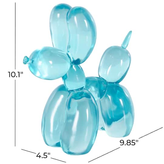 9.75" Resin Tinted Balloon Dog Sculpture